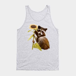 Sunflower Raccoon Tank Top